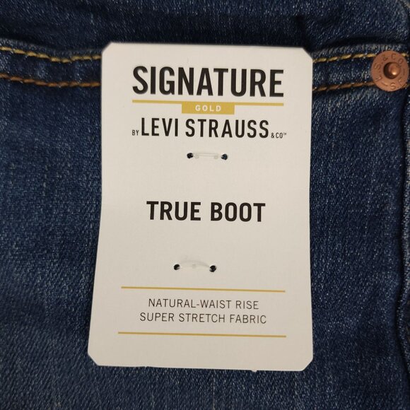 Signature Gold By Levi Strauss Boot Jeans 39W 28L Natural-Waist Rise Stretch - Picture 5 of 8